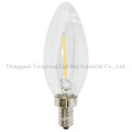 C35 Candle Shape LED Filament Bulb with Gold Cover